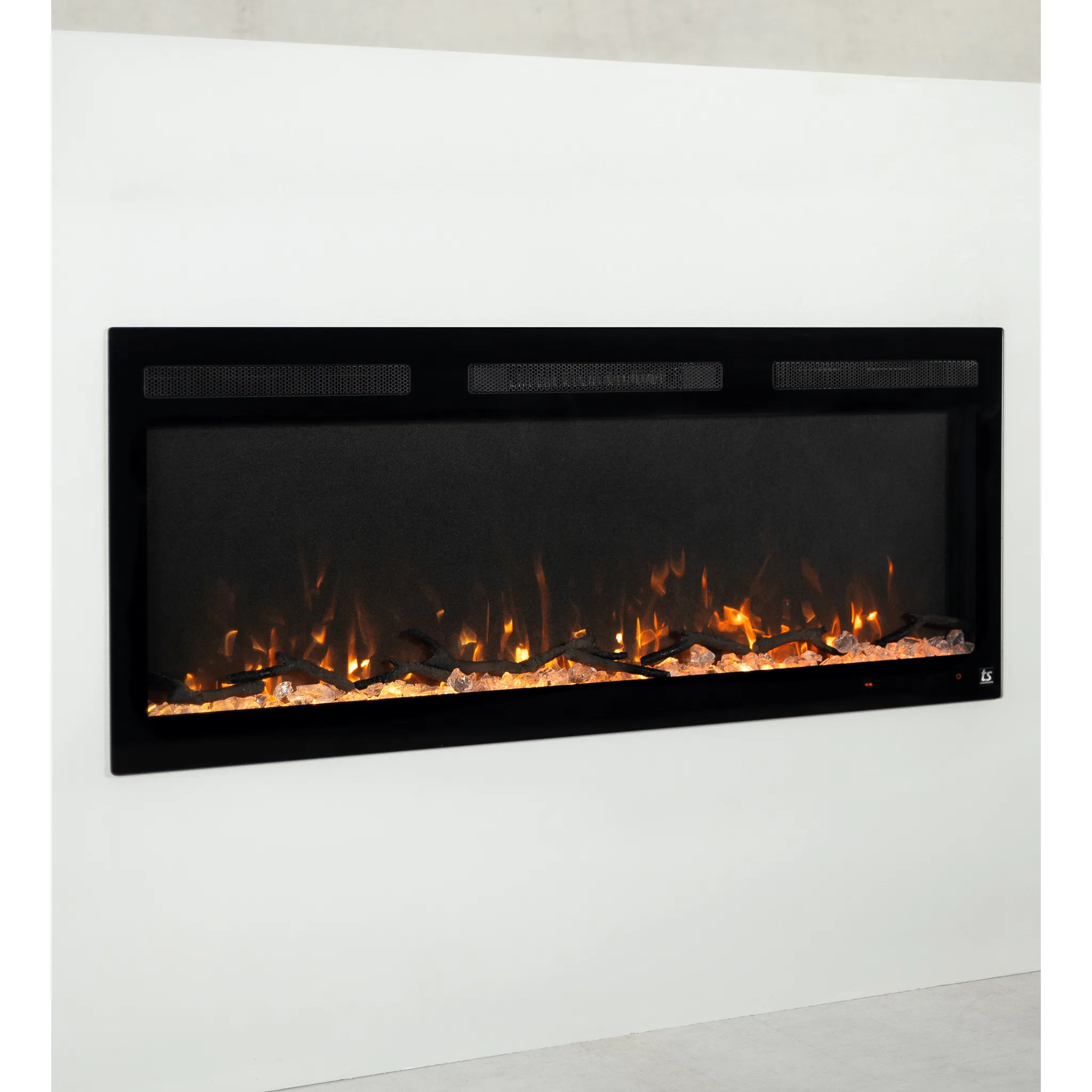 Sideline Fury 65 Inch Slim-Depth Recessed Smart Electric Fireplace 80056