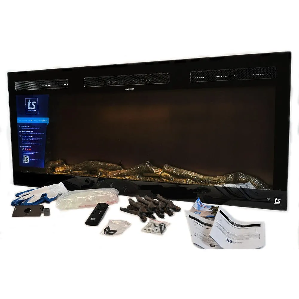 Sideline Fury 65 Inch Slim-Depth Recessed Smart Electric Fireplace 80056