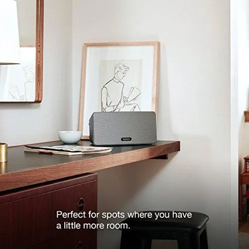 Sonos Play: 3 - Mid-Sized Wireless Smart Home Speaker for Streaming Music, Amazon Certified and Works with Alexa. (Black)