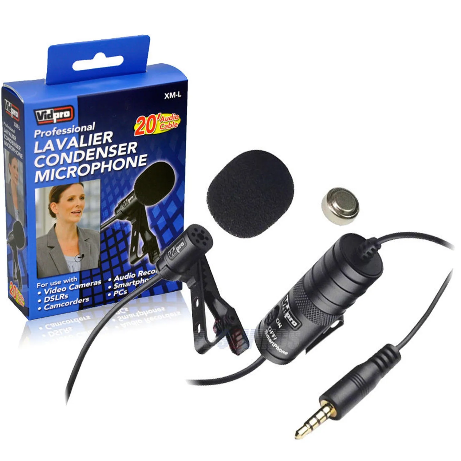 Sony Digital Voice Recorder ICD-PX Series, Built-in Mic, USB, 4GB Memory, Noise Cut for Noise-Free Recording   Lavalier Lapel Microphone Bundle