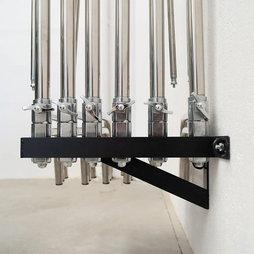 Spectrum C-Stand Wall / Door Mount Holder Rack - Holds 6 Stands (C-Stand Not Included) (OPEN BOX)