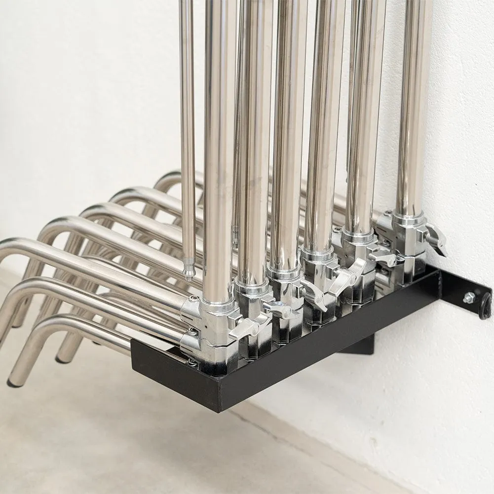 Spectrum C-Stand Wall / Door Mount Holder Rack - Holds 6 Stands (C-Stand Not Included) (OPEN BOX)