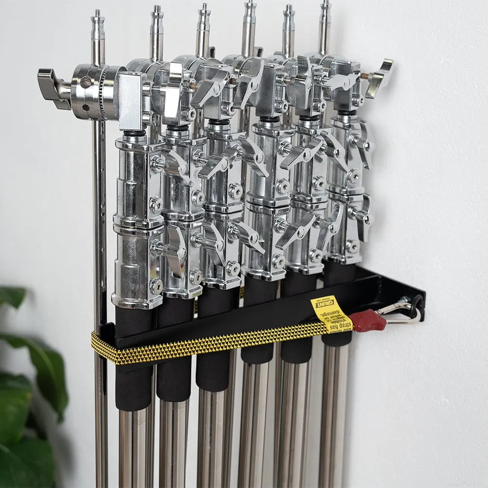 Spectrum C-Stand Wall / Door Mount Holder Rack - Holds 6 Stands (C-Stand Not Included) (OPEN BOX)