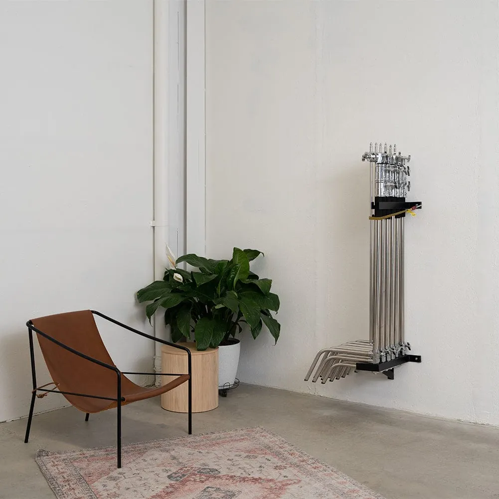 Spectrum C-Stand Wall / Door Mount Holder Rack - Holds 6 Stands (C-Stand Not Included) (OPEN BOX)