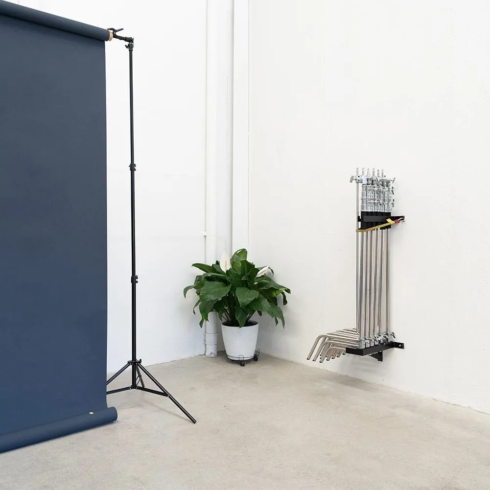 Spectrum C-Stand Wall / Door Mount Holder Rack - Holds 6 Stands (C-Stand Not Included) (OPEN BOX)