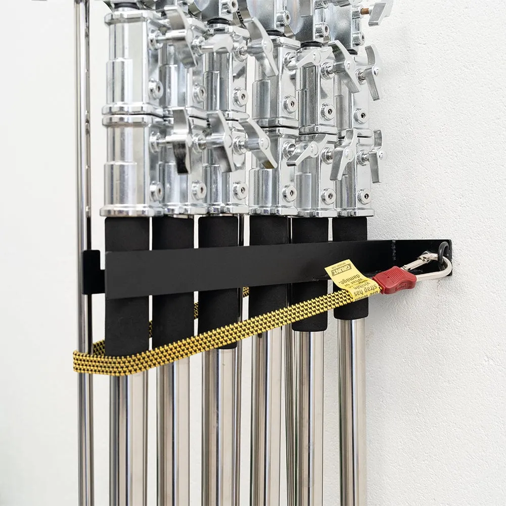 Spectrum C-Stand Wall / Door Mount Holder Rack - Holds 6 Stands (C-Stand Not Included) (OPEN BOX)