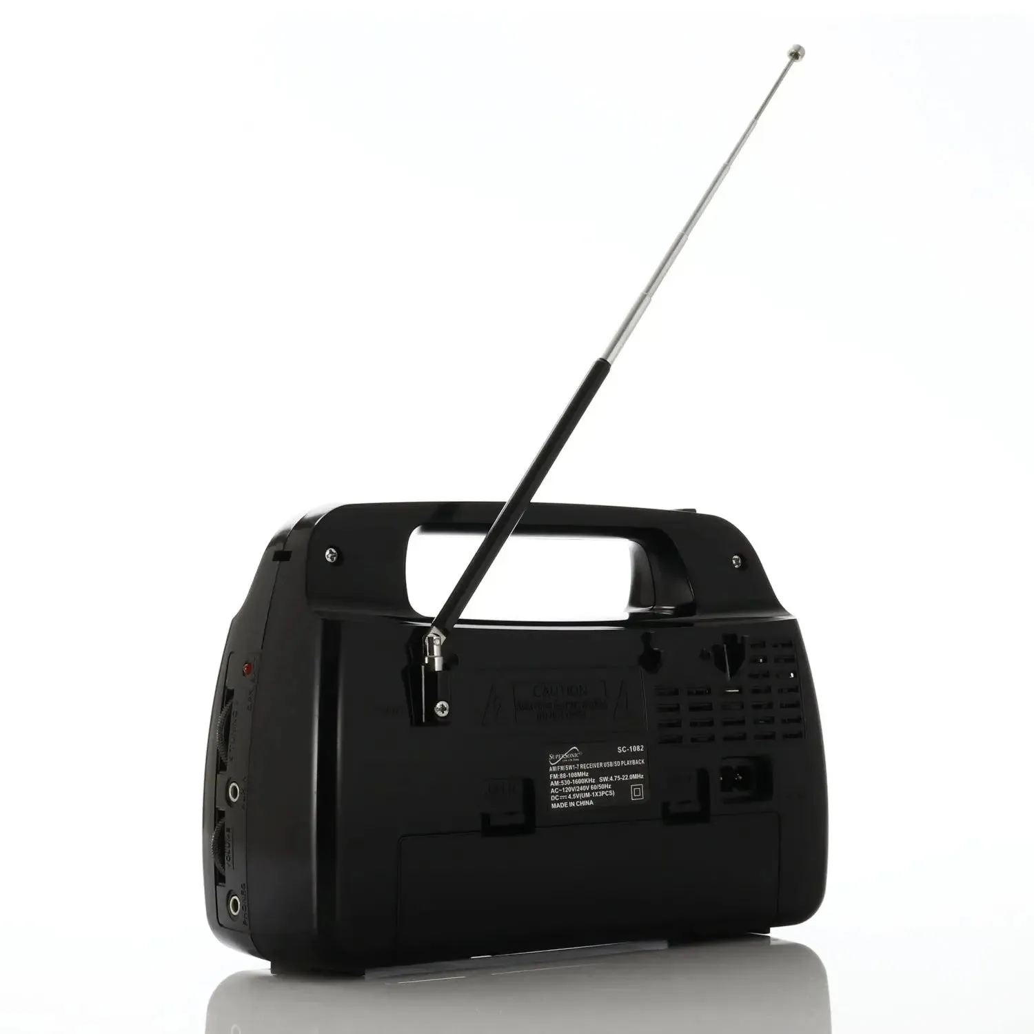 Supersonic SC1082 9 Band AM/FM/SW1-7 Portable USB SD Torch Light Radio
