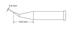 TIP, CONI, BENT, RCH,0.5X15.0MM, GT6, 10 PK