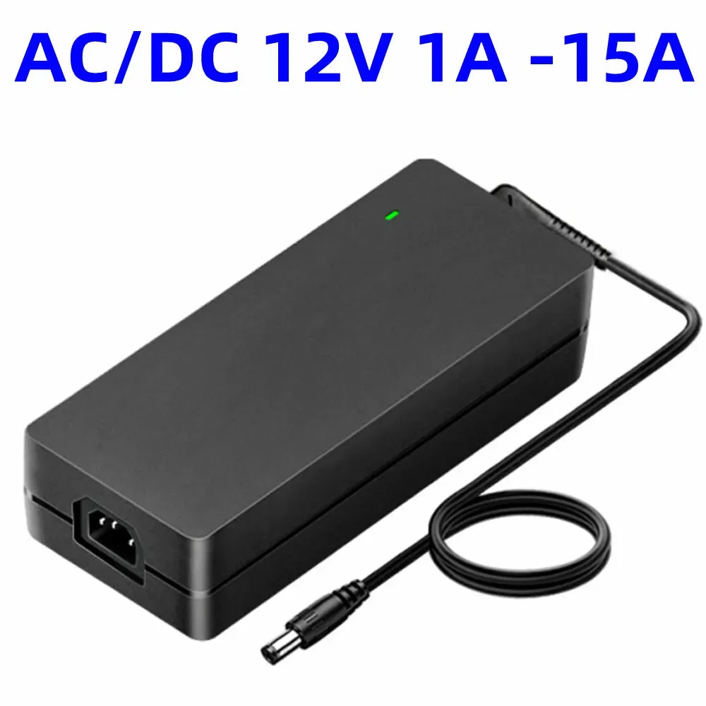 US Plug ACDC Adapte 12V 1A 1.5A 2A 2.5A 3A 3.33A 3.5a 4A 4.5A 5A 6A 7A 8A 9A 10A 12.5A Switch Power Supply Adapter Source Converter Main
