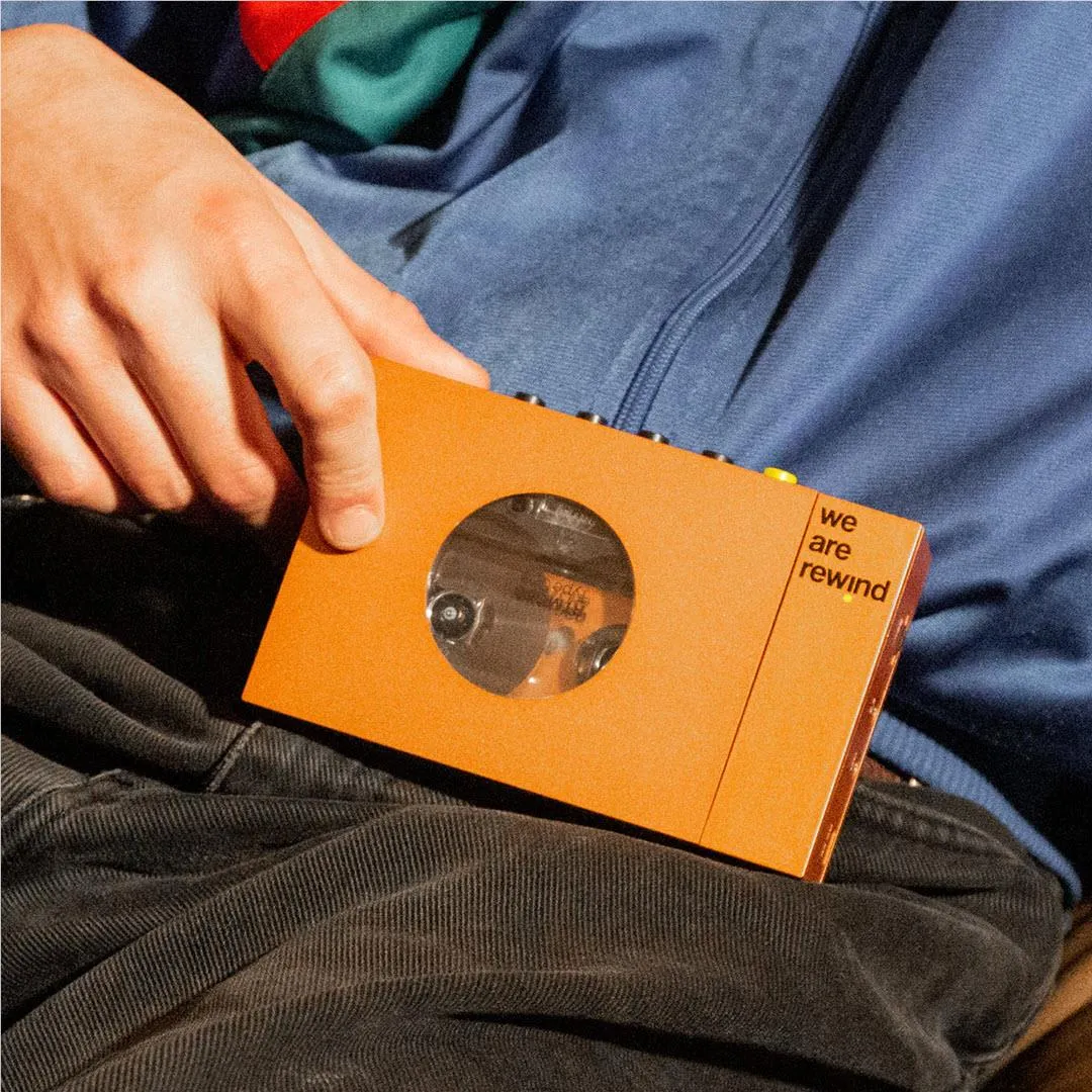 We Are Rewind Portable Bluetooth Cassette Player (Serge Orange)