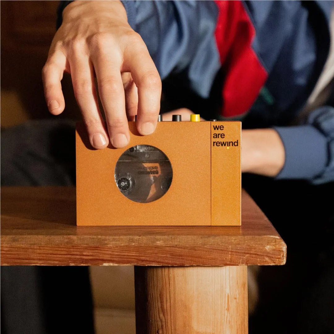 We Are Rewind Portable Bluetooth Cassette Player (Serge Orange)