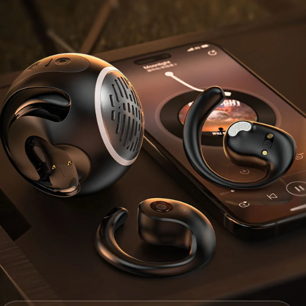 Wireless Ball With Dual-Mode Earbuds, Speaker with Portable Charging Case