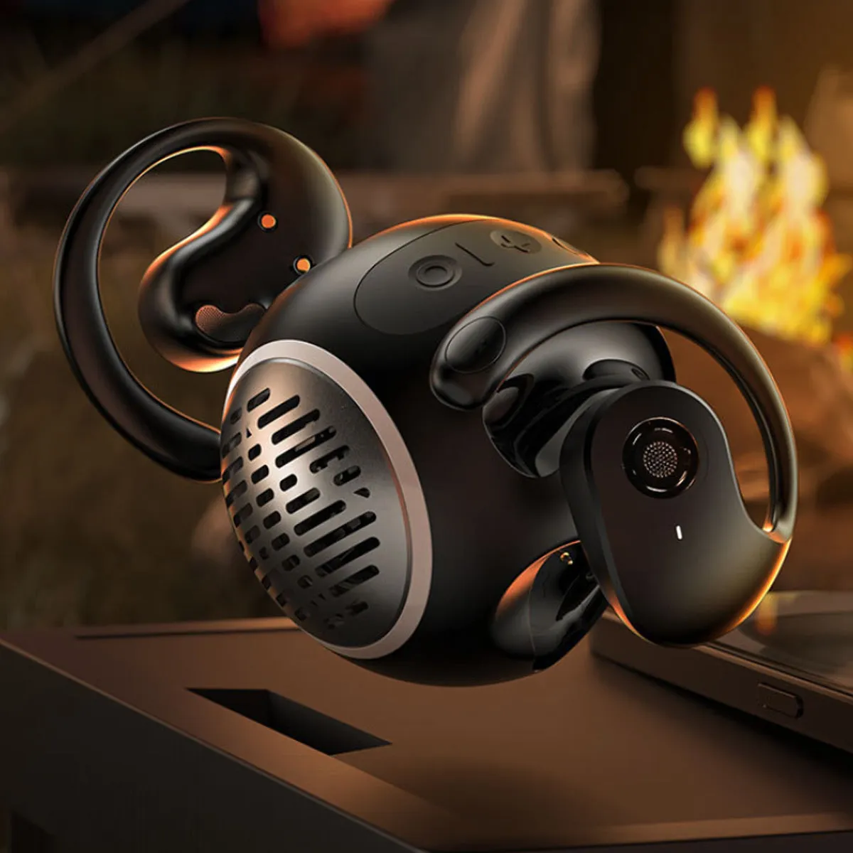 Wireless Ball With Dual-Mode Earbuds, Speaker with Portable Charging Case
