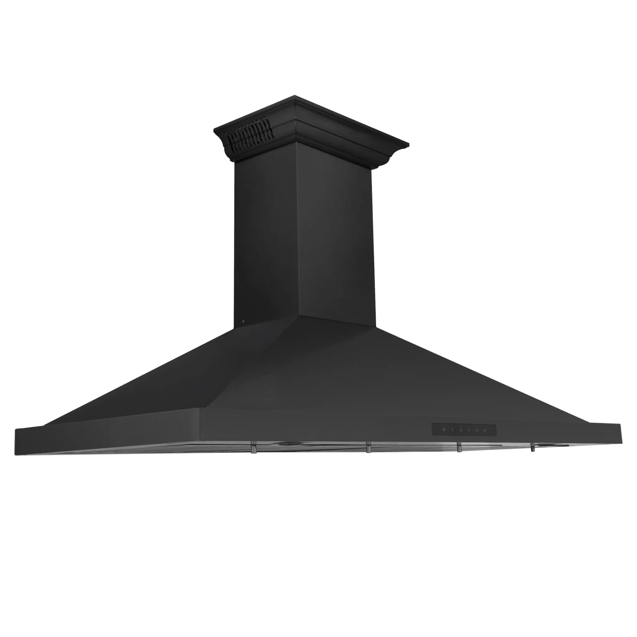 ZLINE Ducted Vent Wall Mount Range Hood in Black Stainless Steel with Built-in CrownSound Bluetooth Speakers (BSKBNCRN-BT)