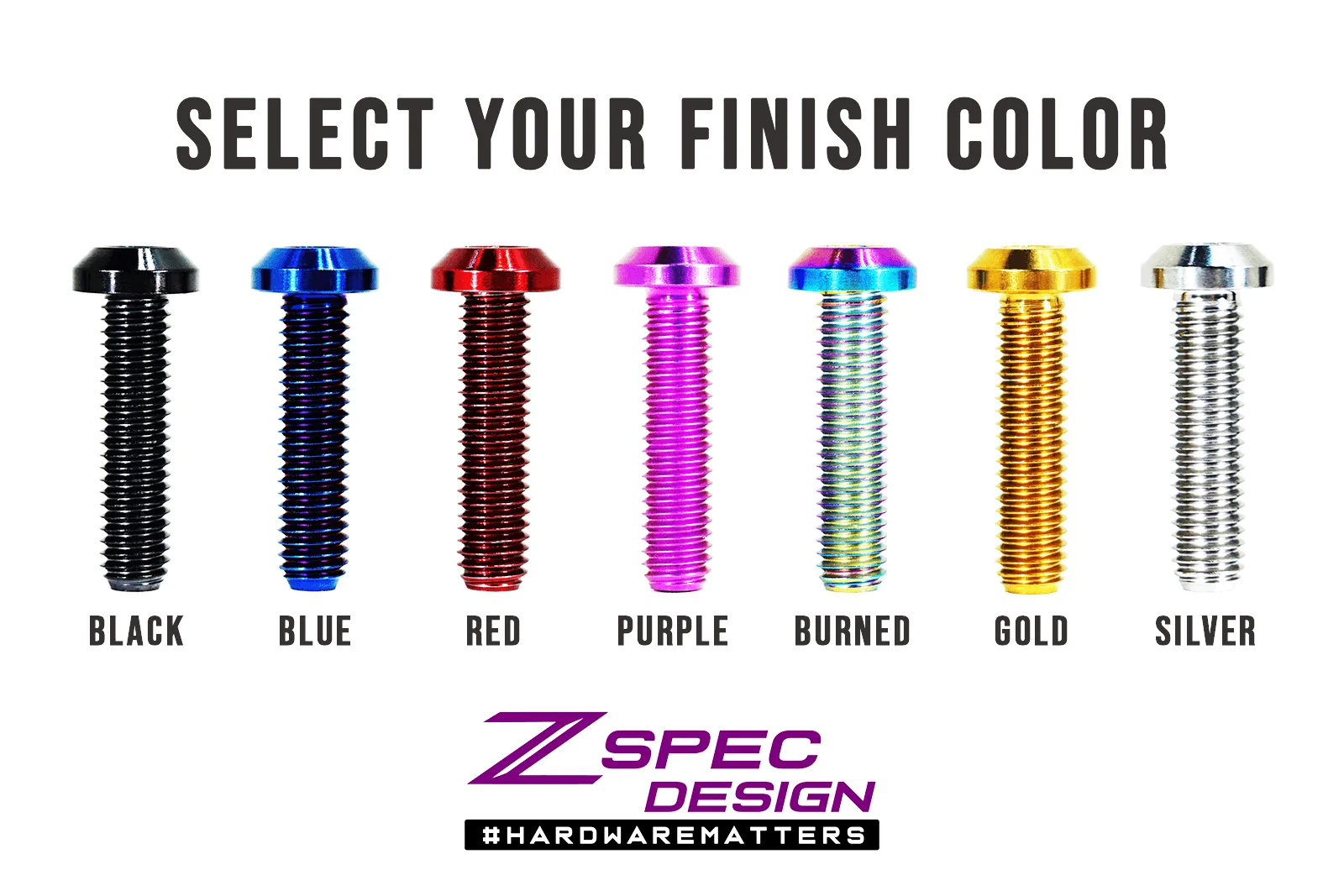 ZSPEC Stage-3 Dress Up Bolts® Fastener Kit for '15-23 Ford Mustang GT 5.0L S550, Titanium